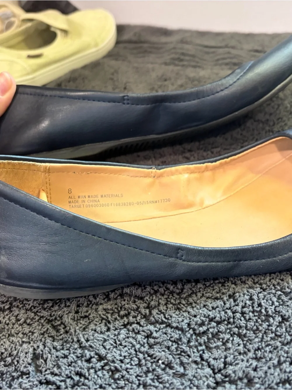 Mossimo Supply Co. Navy Round-Toe Ballet Flats